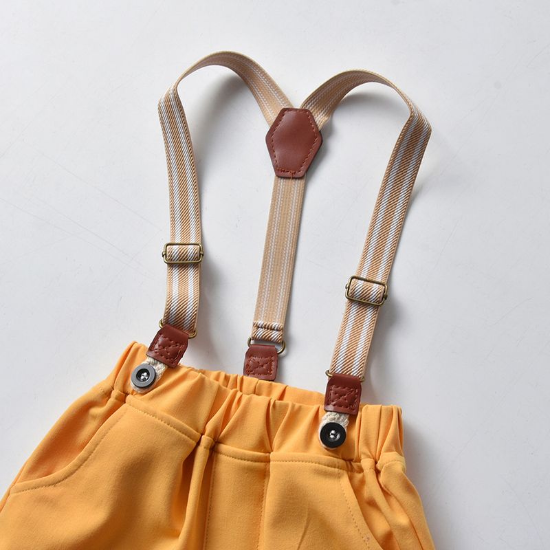 Kinderkleidung Sommer Jungen Kurzarm Overall Anzug Baumwolle weißes Hemd Geburtstagsleistung Kleidung Kinderkleidung_voghion.com