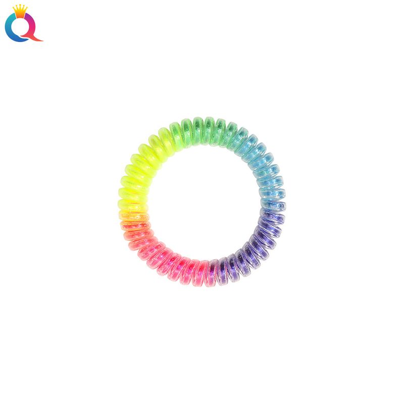 Elastici per capelli a spirale arcobaleno - Elastici per capelli color caramella ad alta elasticità per donna (accessori per capelli colorati e antiscivolo, morbidi e delicati sui capelli)_voghion.com