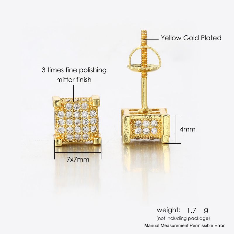 Orecchini da uomo con micro zirconi intarsiati e diamanti, orecchini hip-hop alla moda da strada_voghion.com