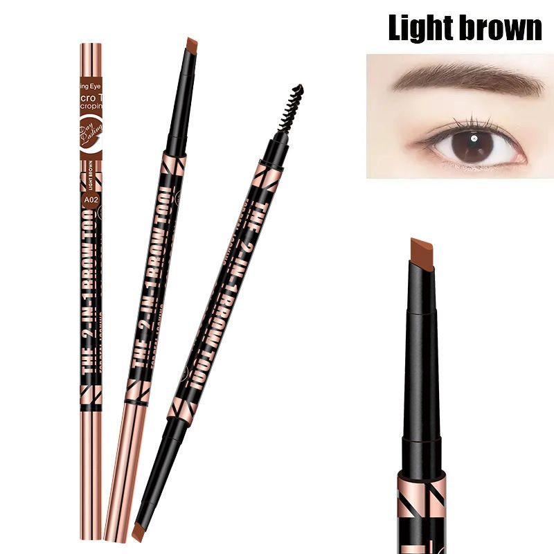 Eyebrow Enhancers QICIY Double Headed Eyebrow Pencil, Waterproof, Thick, Three Dimensional Shaping, Eyebrow Pencil_voghion.com