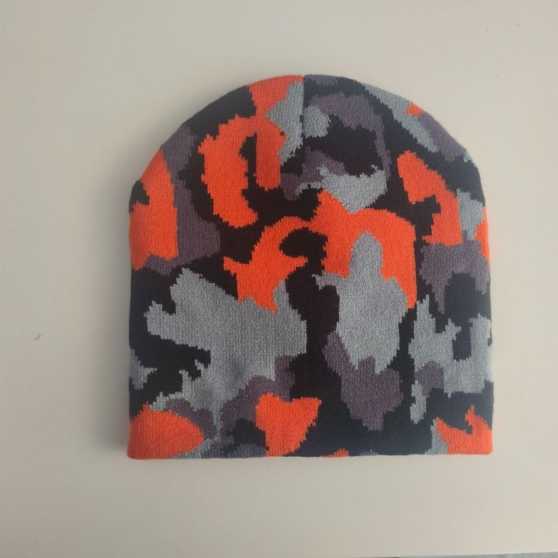 Shun Zun Knitted Camouflage Jacquard Wool Winter Warm Creative Pullover Can Also Be Custom Printed Hat_voghion.com