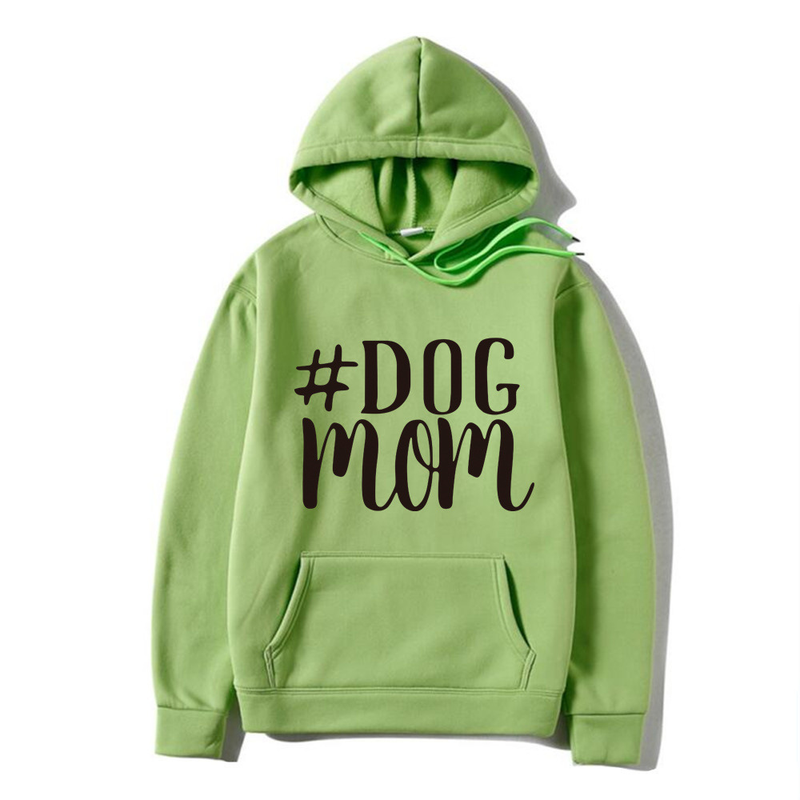 Dog Mom Letter Round Neck Pullover Sweater Autumn/Winter New Pullover Top Underlay_voghion.com