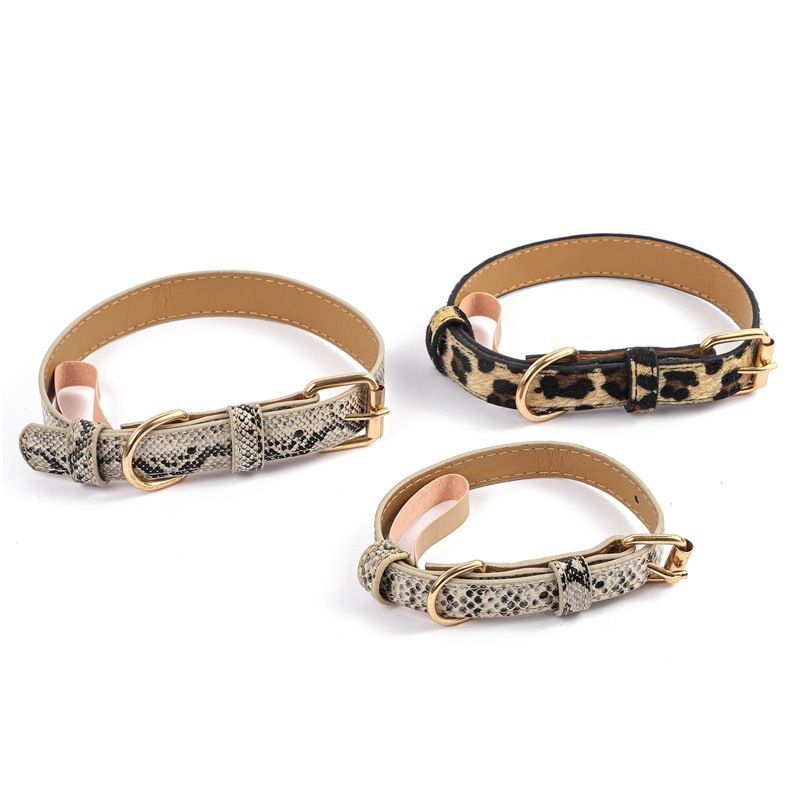 Neu Leopard Print Pet Einstellbare PU Katze Kleine Und Mittlere Hunde Im Freien_voghion.com