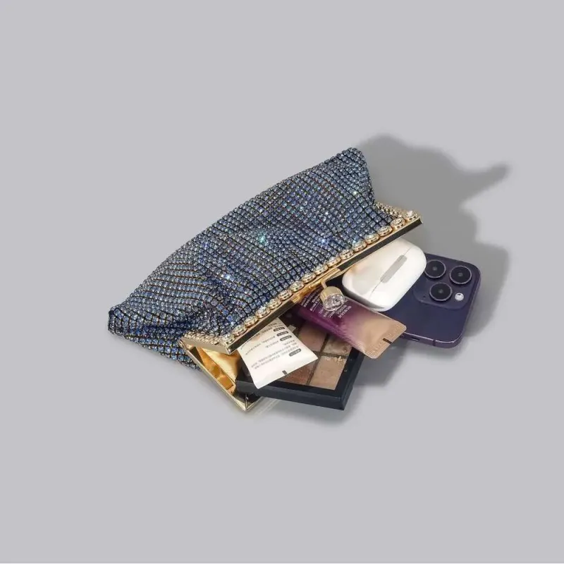 Designer 2025 Fashion Rhinestone Clutch For Women Shinny Dias Evening Party Purses Bag_voghion.com