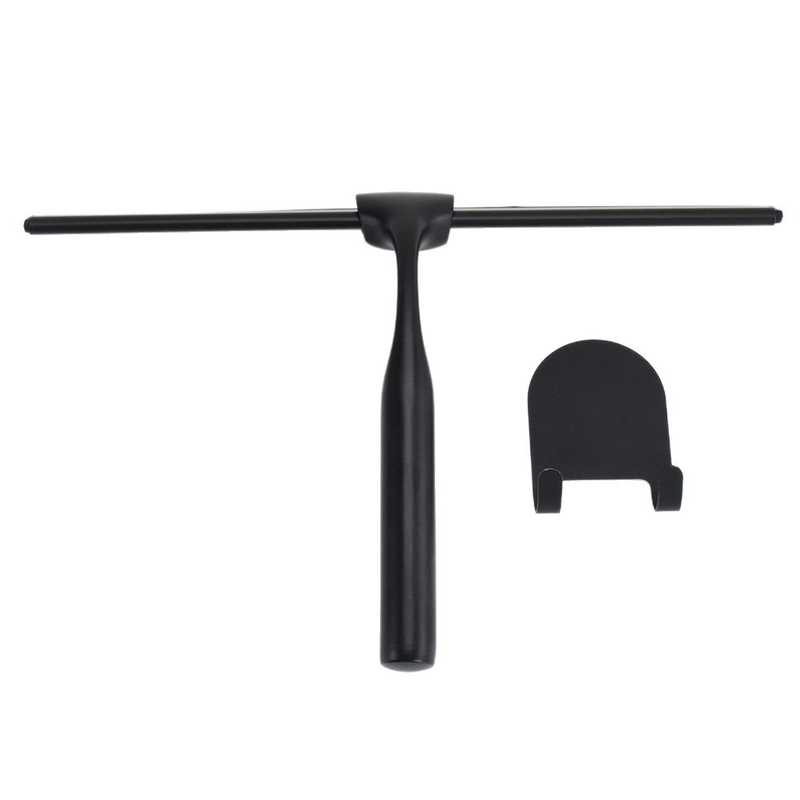 Suitable For Shower Door Squeegee, Used For Kitchen Stove Top, Bathroom Mirror Surface Squeegee, 10 Inch Black Short Handle Without Hole_voghion.com
