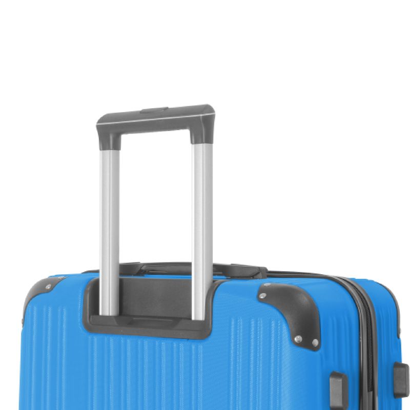 3-Piece Lightweight ABS Hardshell Luggage Set (20", 24", 26") In Deep Blue With Spinner Wheels, TSA Lock, And Adjustable Telescopic Handle - Durable Travel Suitcases_voghion.com