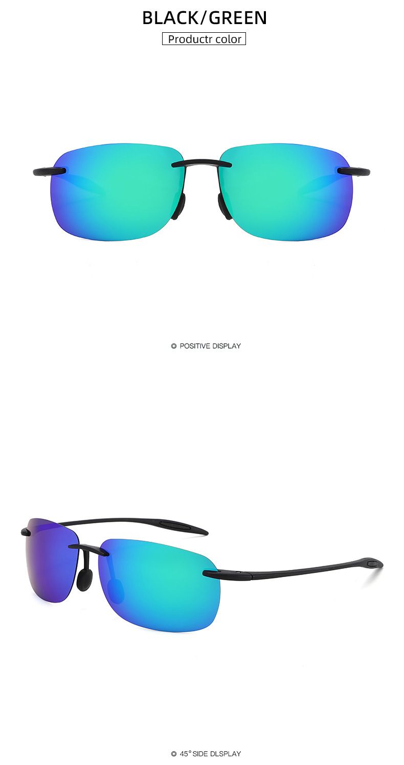 ActiveGo TR90 Material TAC Polarized True Film Sports Cycling Frameless Outdoor Sunglasses For Men And Women Mountaineering_voghion.com