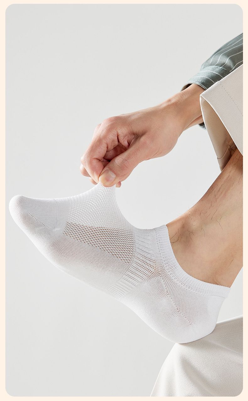 Calzini in puro cotone per uomo, calzini corti tinta unita, calzini casual da uomo, calzini in cotone, calzini da barca, deodoranti, assorbenti del sudore, primavera ed estate, invisibili_voghion.com