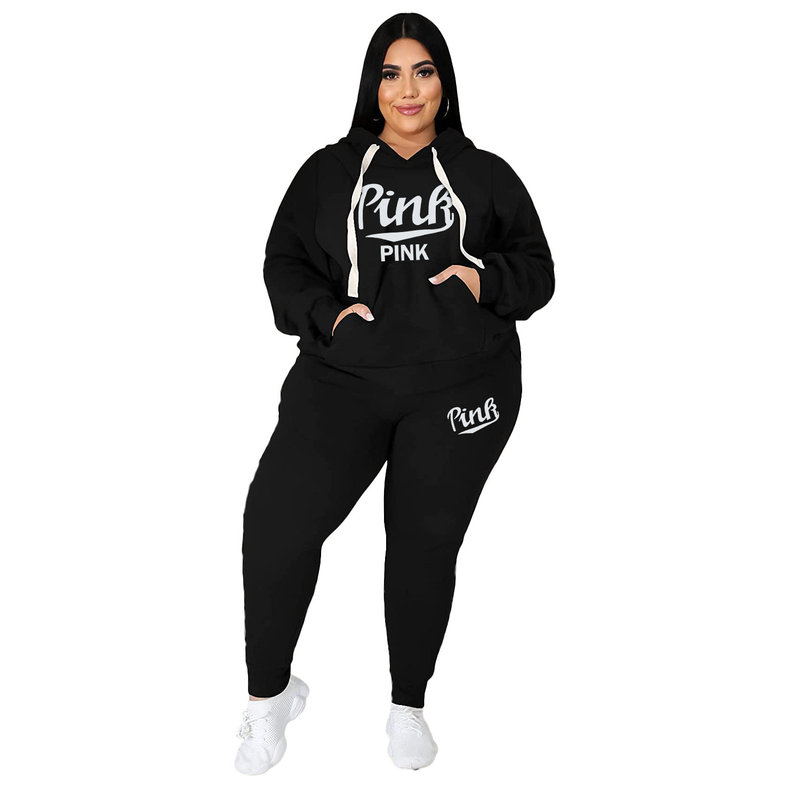 Damenbekleidung Independent Site Plus Size Damenmode Casual Sportanzug Zweiteiliges Set_voghion.com