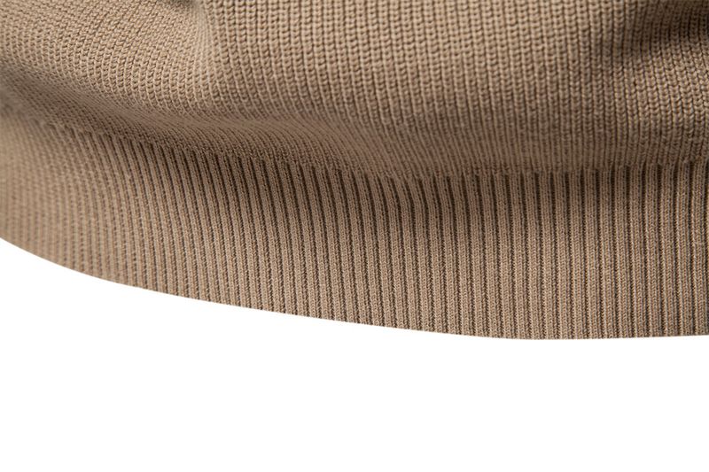 Nieuwe herfst- en wintertrui voor heren in Europese maat, heren met lange mouwen, halve rits, opstaande kraag, effen kleur, casual trendtrui die bij elkaar past_voghion.com