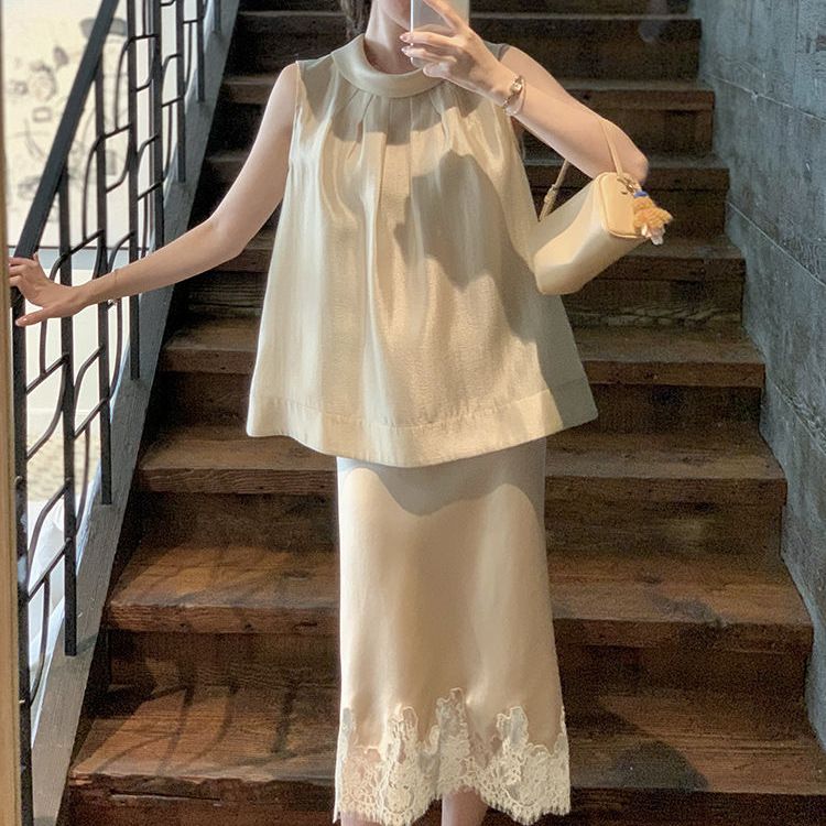 Elegantes, ärmelloses Top mit Umlegekragen für Damen – Sommer 2025, neu, leicht, hochwertig, französischer Stil, atemberaubend_voghion.com