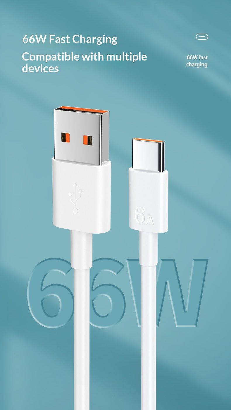 Digitex 6a Data Super Fast Type-c Flash Suitable For Huawei Honor Mobile Phone Typec Charging Cable_voghion.com