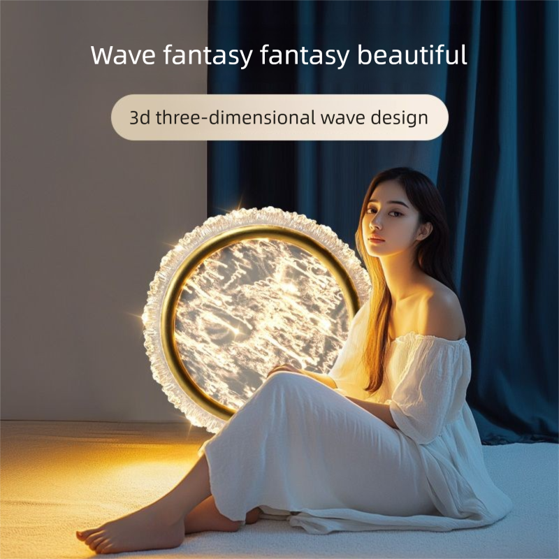 Lampada da camera da letto principale minimalista Yifei con luce LED Cloud Mist di alta qualità, lussuosa, apparecchi di illuminazione italiani_voghion.com