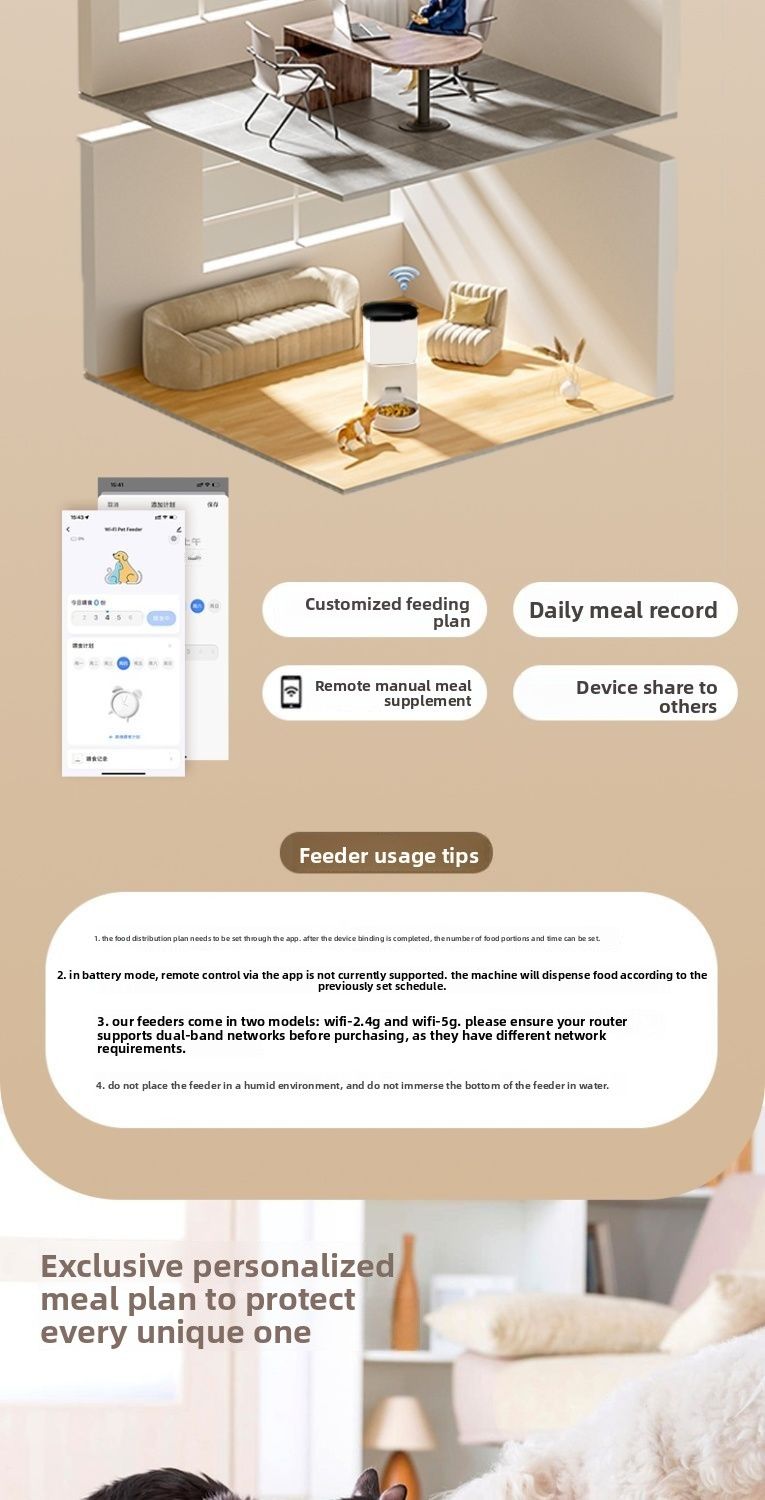 FURPIPI Smart Pet Feeder With Timer, WiFi Remote And Night Vision For Cats And Dogs_voghion.com