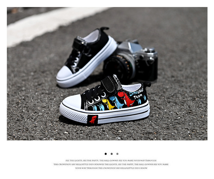 Kinder Canvas Mädchen Casual Cartoon Jungen Sho, 2024 Frühling und Herbst Neue atmungsaktive Student Single Shoe Board_voghion.com