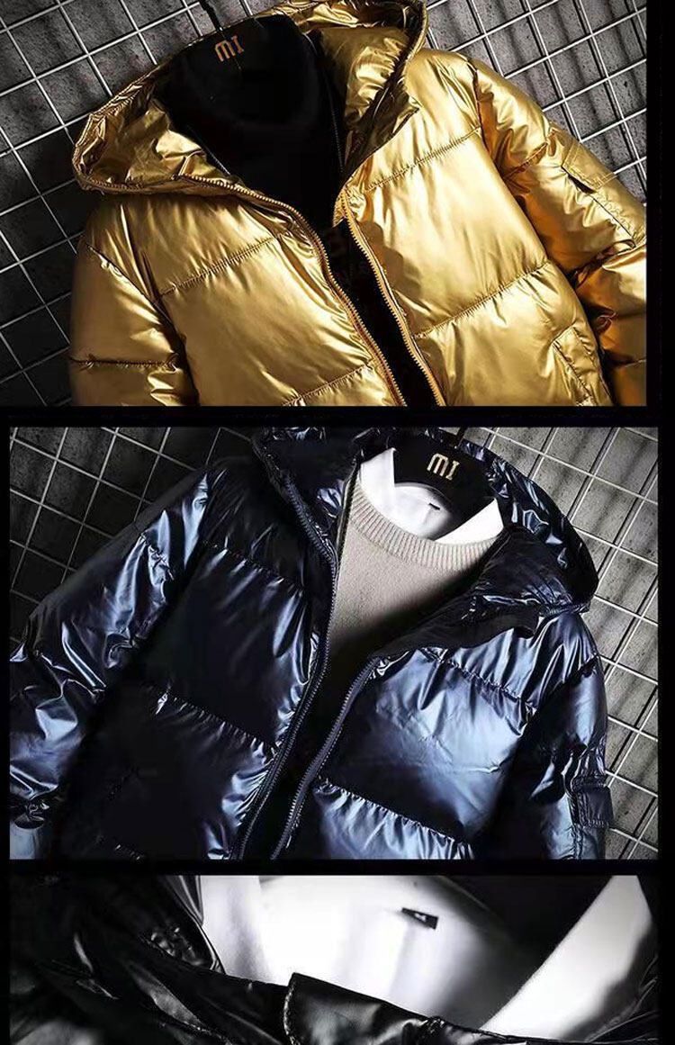Men's Winter Puffer Jacket - Thickened Hooded Short Coat With Nylon Shell, Lightweight Polyester Filling, Loose Fit Streetwear For Youth_voghion.com