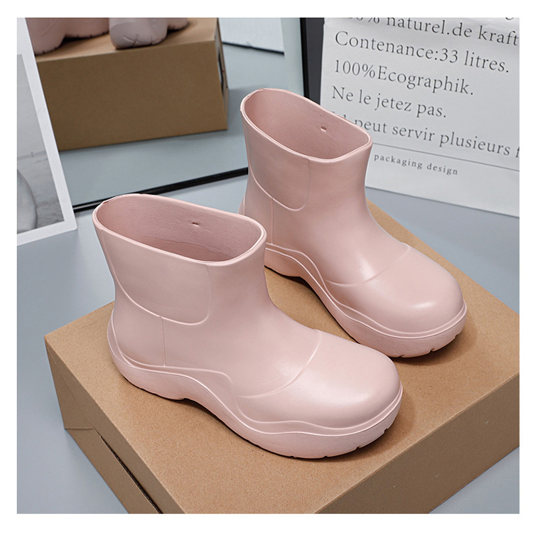 Stivali da pioggia impermeabili da donna alla caviglia Stivali corti da donna_voghion.com