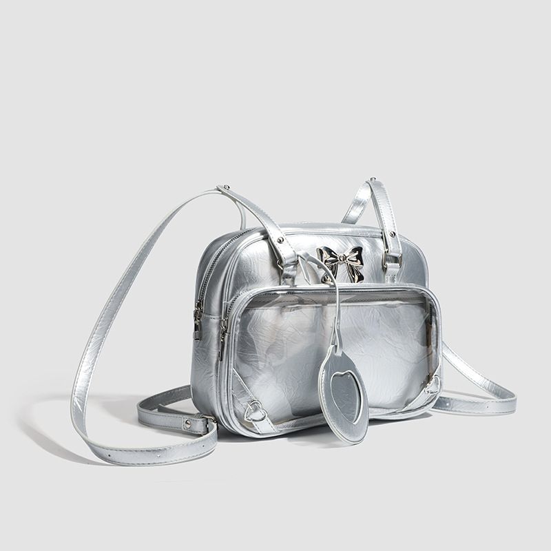 Zaino trasparente con fiocco in stile Y2K Millennium, mini borsa JK per ragazze, da donna_voghion.com