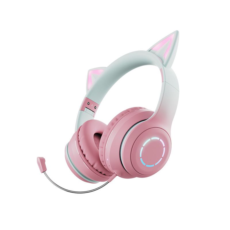 Commercio elettronico transfrontaliero Nuovo BT029C Cat Ear Glowing Gaming E-sports Streamer Cuffie auricolari Bluetooth wireless_voghion.com