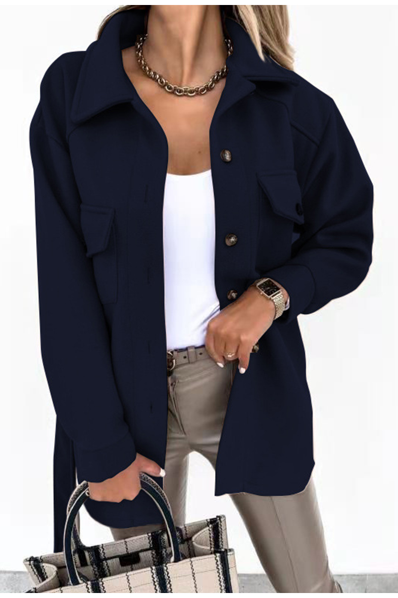 Giacca da donna Autunno Inverno Manica lunga Cappotto casual Giacca da donna moda vintage giacca a vento da donna Capispalla larghi e caldi_voghion.com