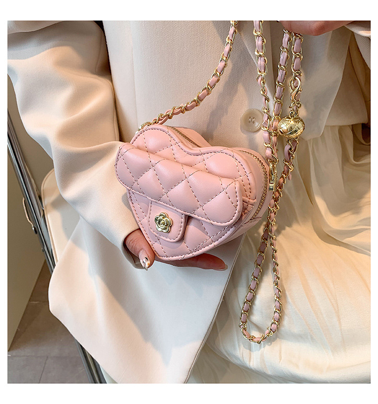 Borsa a tracolla da donna a forma di cuore, alla moda, con rossetto_voghion.com