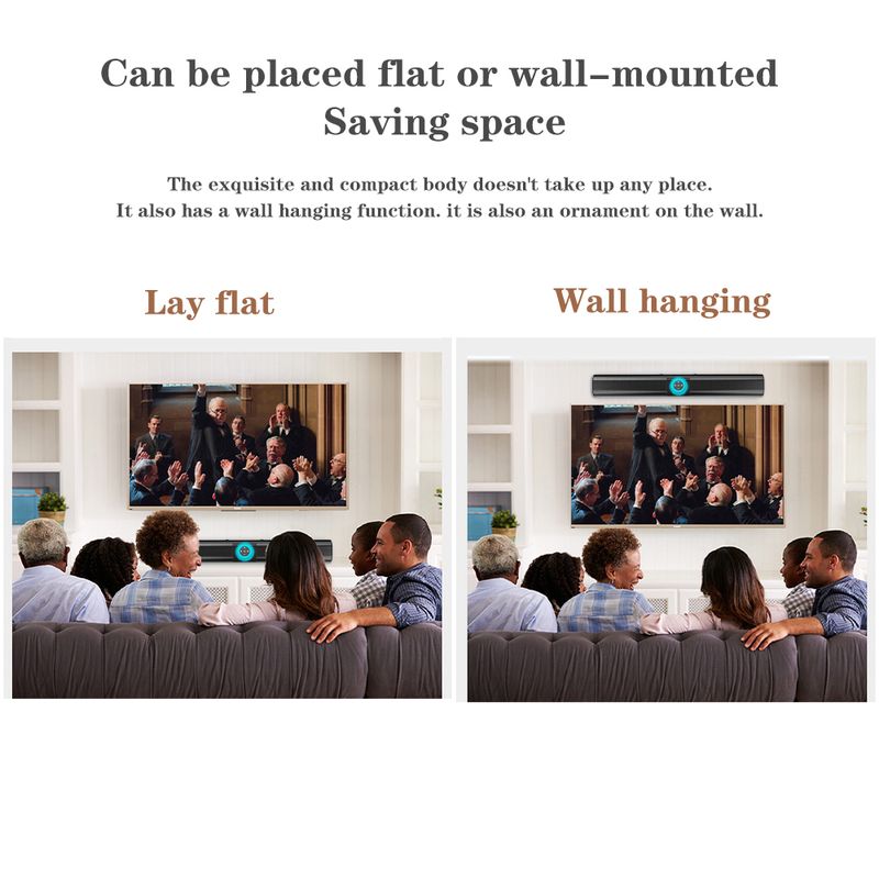Système de barre Bluetooth, haut-parleur sonore Super puissant, filaire, sans fil, stéréo, cinéma maison, projecteur TV_voghion.com