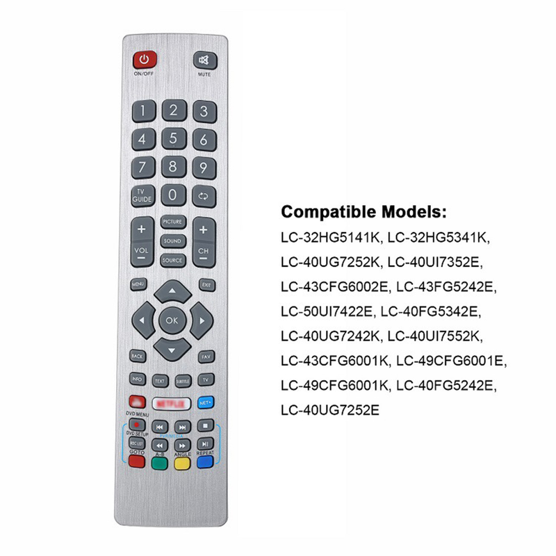 RXshengtai Fjärrkontroll Stabil överföring Snabbsökning Trådlös fjärrkontroll för Sharp Aquos DH1901091551 SHWRMC0115_voghion.com