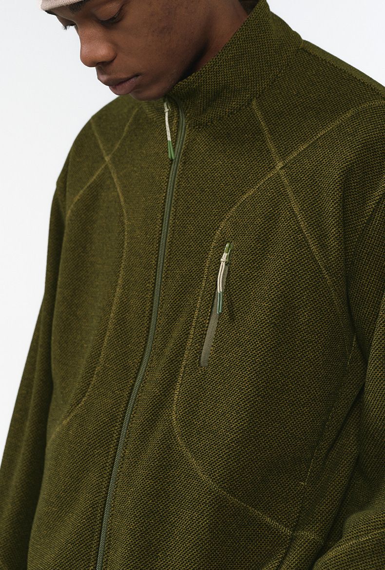 Suéter de invierno 2025 para hombre, chaqueta deportiva de forro polar para exteriores, con cuello alto, cremallera y calefacción de nido de abeja._voghion.com