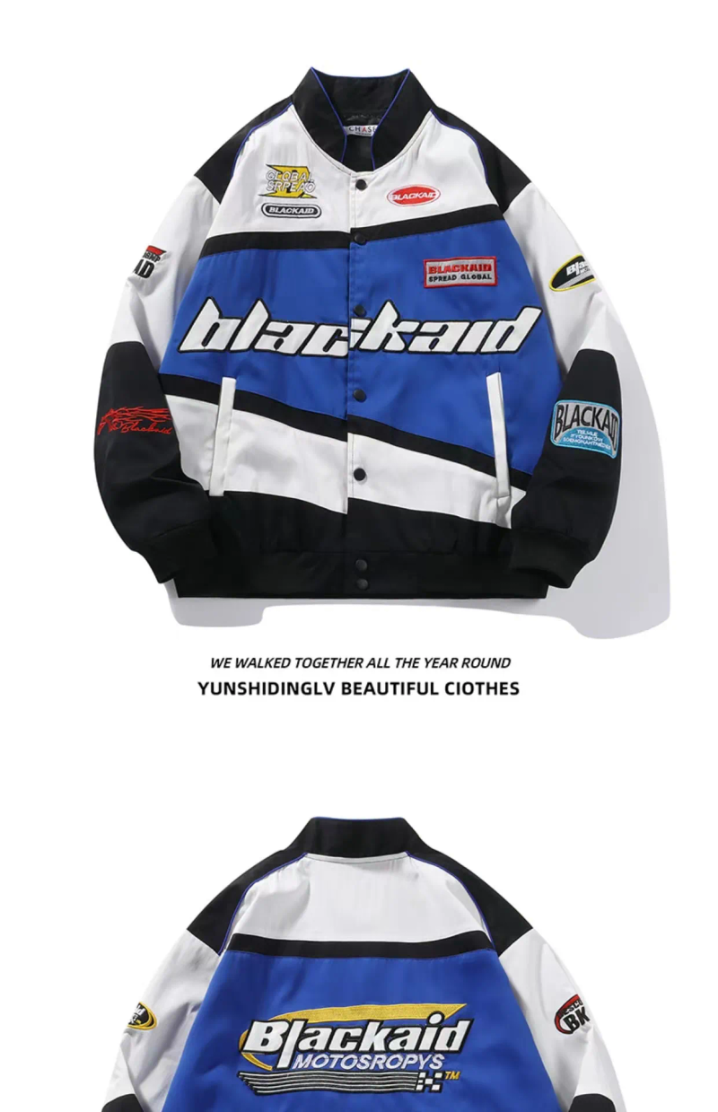 Herrenjacken Explosionen Y2K American Street Hip-Hop Racing Baseball Uniform Bestickte Jacke Punk Gothic Lose für_voghion.com