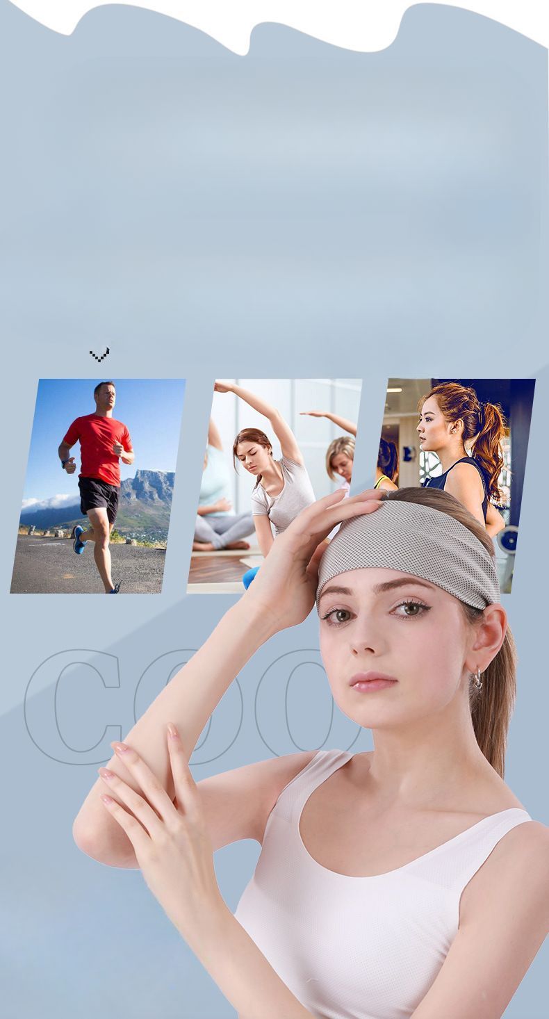 Kühlendes Sport-Stirnband für Damen und Herren, Laufschweißableitendes Stirnband, Yoga-Fitness-Schweißband, Schweißabsorbierend_voghion.com
