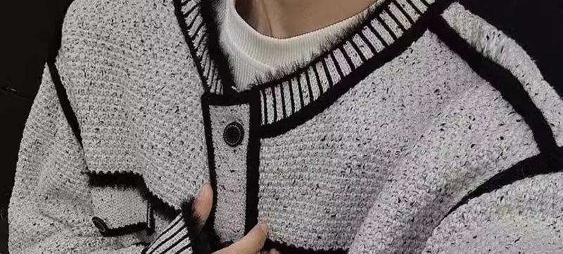 Unisex Knit Cardigan – Oversized Crochet Sweater With Chunky Cable Stitch (M/L/XL/2XL/3XL, Harajuku Streetwear, Polyester Blend, Wrinkle-Free)_voghion.com