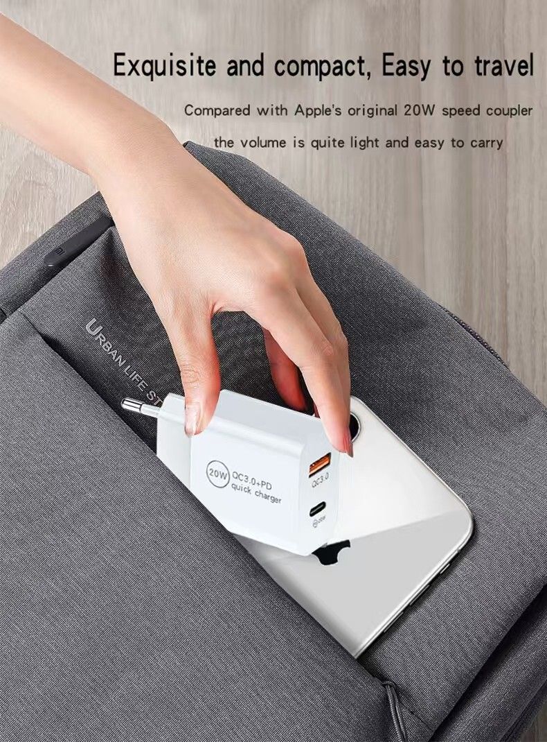 For IPhone 15 14 13 12 11 Pro Max X Fast 20W USB C PD Plug Charger Adapter Cable_voghion.com