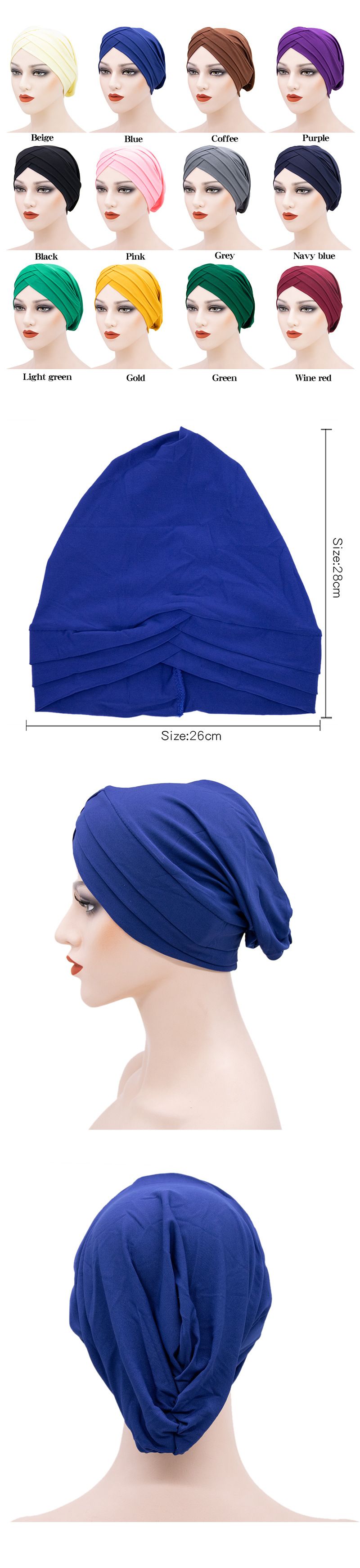 Fornitura transfrontaliera di cappelli con foulard musulmano. Nuovo foulard a tre falde in tinta unita. Vendita diretta in fabbrica di foulard musulmani._voghion.com