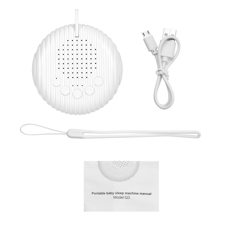 Portable Baby Sleep Machine White Noise Sound Machine 10 Soothing Sounds 15/30/60min Timer Volume Adjustable USB Rechargeable_voghion.com