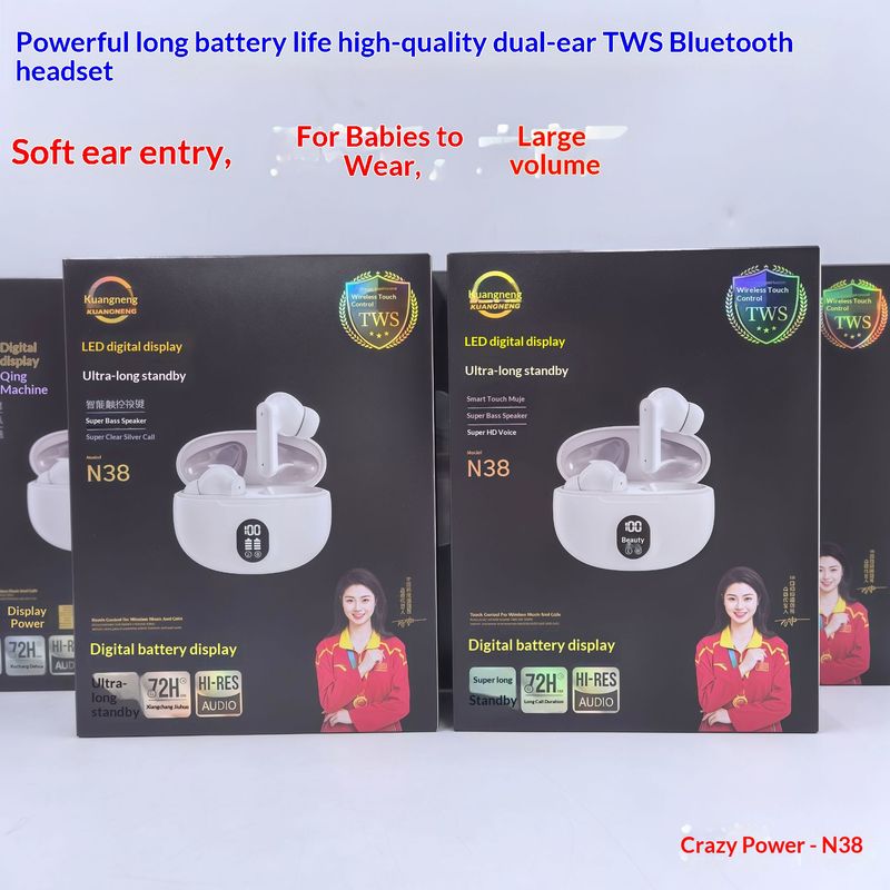 NeoGear Kuangneng True Wireless New Bluetooth Earbuds Genuine High-Definition Sound In-Ear Smart Noise Cancelling Sports Long_voghion.com