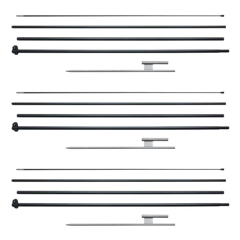 Kit di picchetti per asta portabandiera Swooper con piume da 3,5 m e pacchi di piume da 16,3 piedi_voghion.com