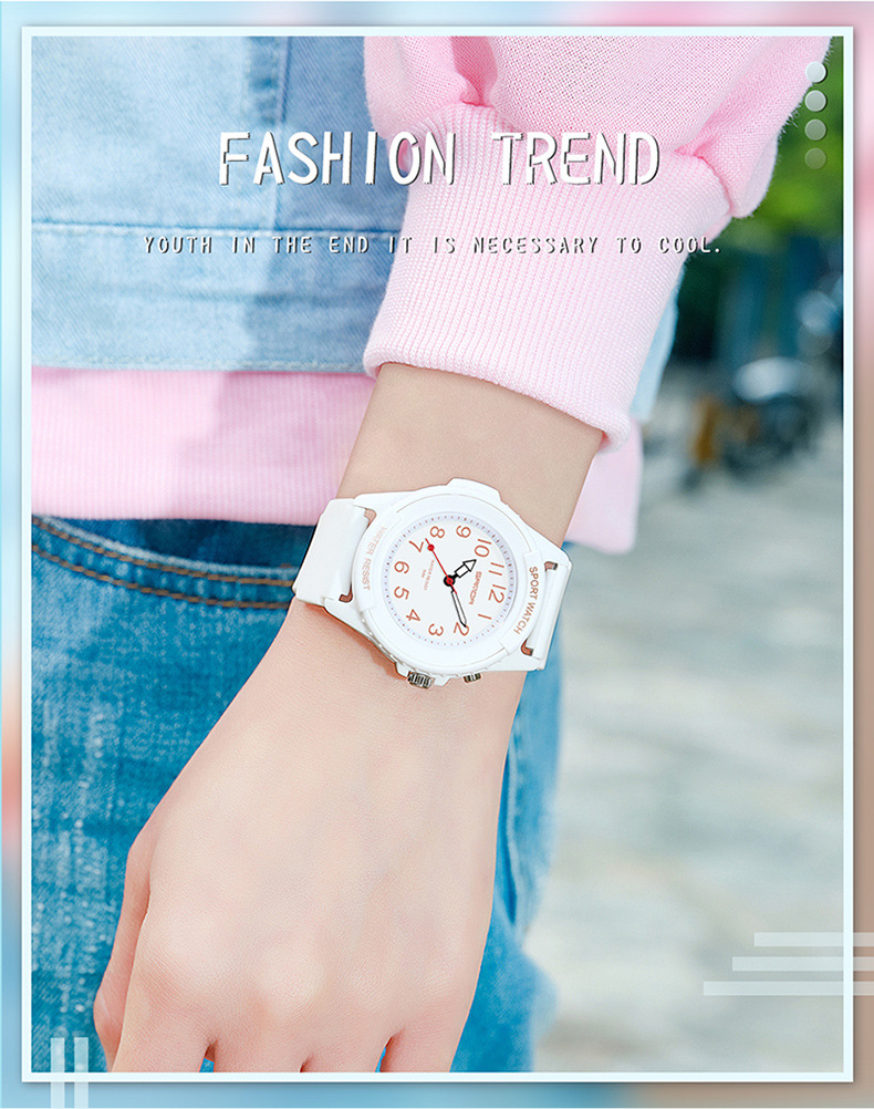 Orologio sportivo al quarzo con quadrante luminoso - Cassa in resina leggera, vetro minerale, impermeabile fino a 30 m, display analogico-digitale, movimento luminoso, orologio da studente_voghion.com