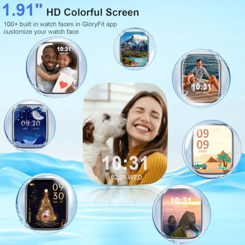 Smart Watch 1.91 Smartwatch For Men Women Answer Make Call Fitness Tracker With 120+ Sport Modes IP68 Waterproof Heart Rate Spo_voghion.com