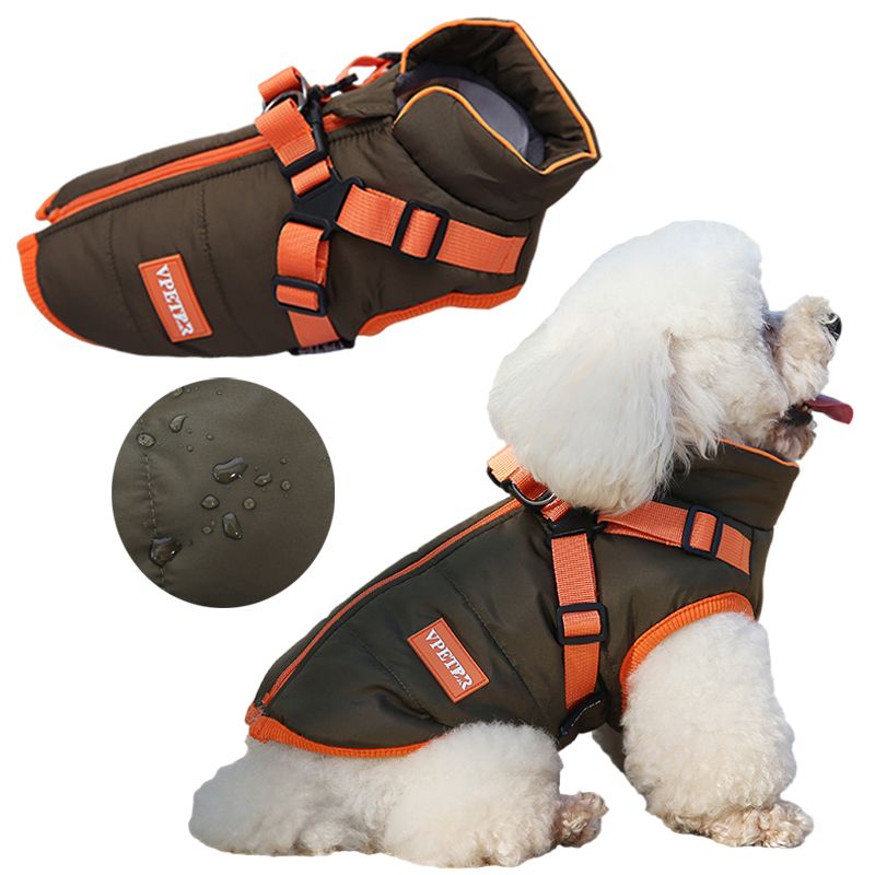 Waterdichte huisdierkleding, middellange lengte, warme zachte donsjas, Puy Chihuahua, Poedel, Shih Tzu, kostuum, outfits voor de PawParty Store_voghion.com