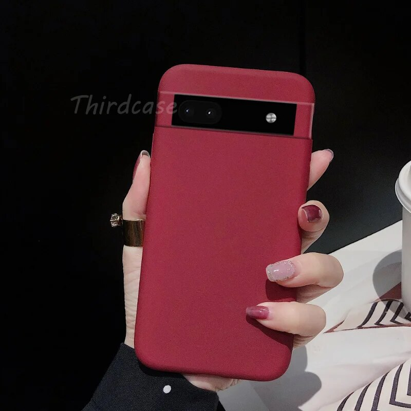 Étuis antichoc en Silicone souple et mat pour Google Pixel 7 8 6A 7A 5A 5 6 Pro 3 3A 4A 4 XL, housse à Texture sable_voghion.com