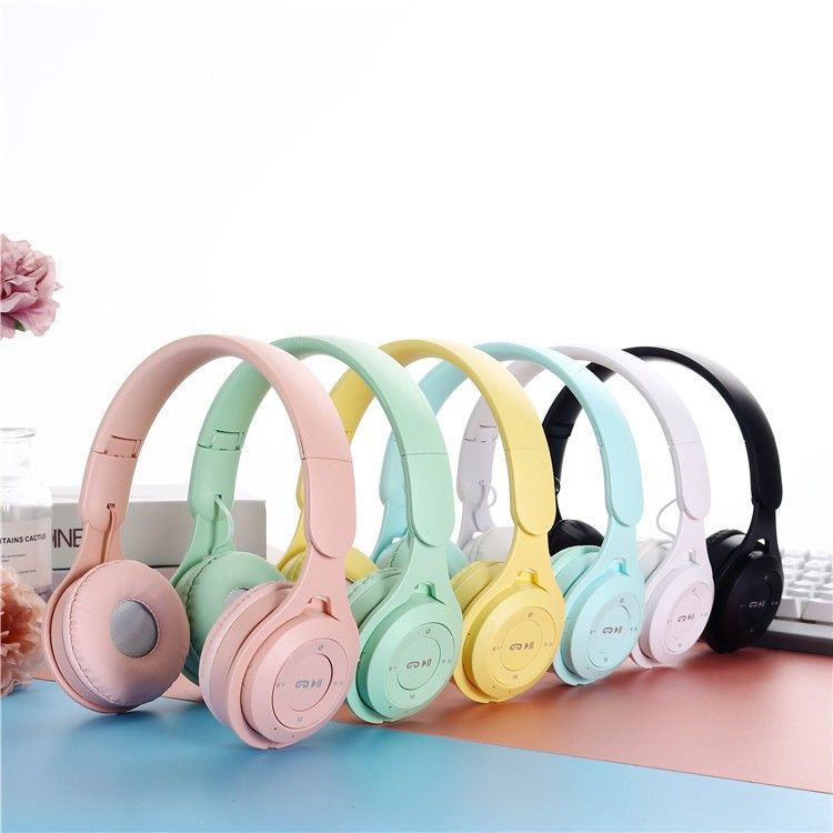 Auricolari Bluetooth Y08 pieghevoli e wireless da indossare sulla testa, stile Macaron, per studenti, di piccole dimensioni, squisiti_voghion.com