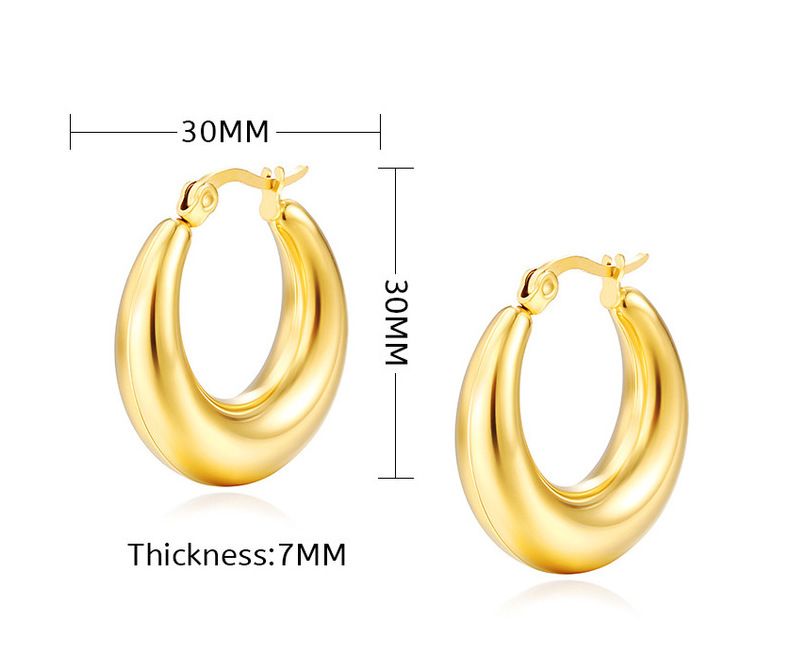 Orecchini da donna in acciaio al titanio a forma di C con design personalizzato e motivo speciale, orecchini squisiti in acciaio inossidabile di alta qualità e popolari._voghion.com