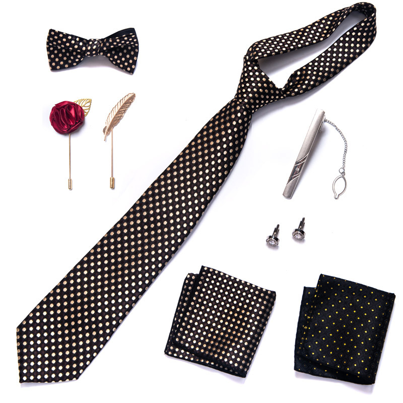Papion cravată, accesorii pentru bărbați, set de 8 piese, corsaj, broșă, butoni, rochie formală, costum, nuntă și nuntă_voghion.com