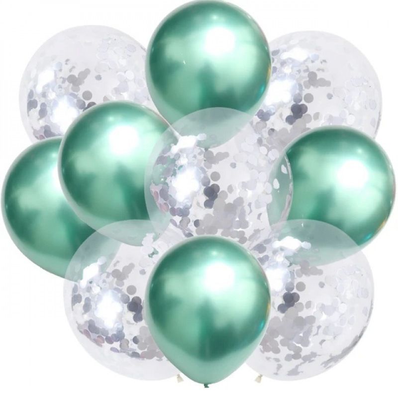 10 buc baloane îngroșate cu paiete metalice din latex de 12 inch, confetti, decorațiuni pentru petreceri de ziua de naștere_voghion.com