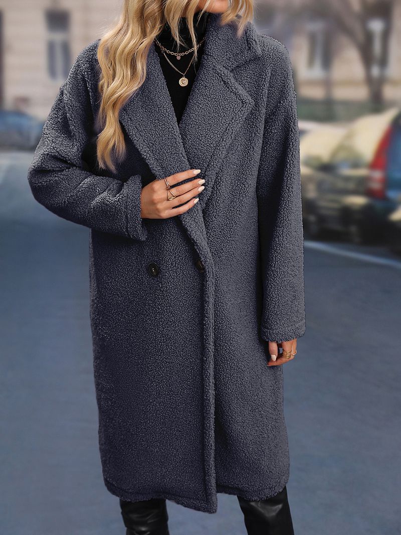 Women's Clothing women's autumn and winter camel coat mid length thickened grainy woolen red coat_voghion.com