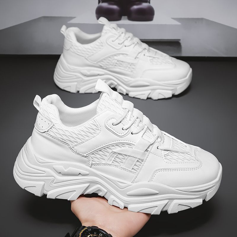 Men's Spring Mesh Breathable Brand Versatile Sports And Leisure Men's Thick Sole With Increased Height Inside Dad's_voghion.com
