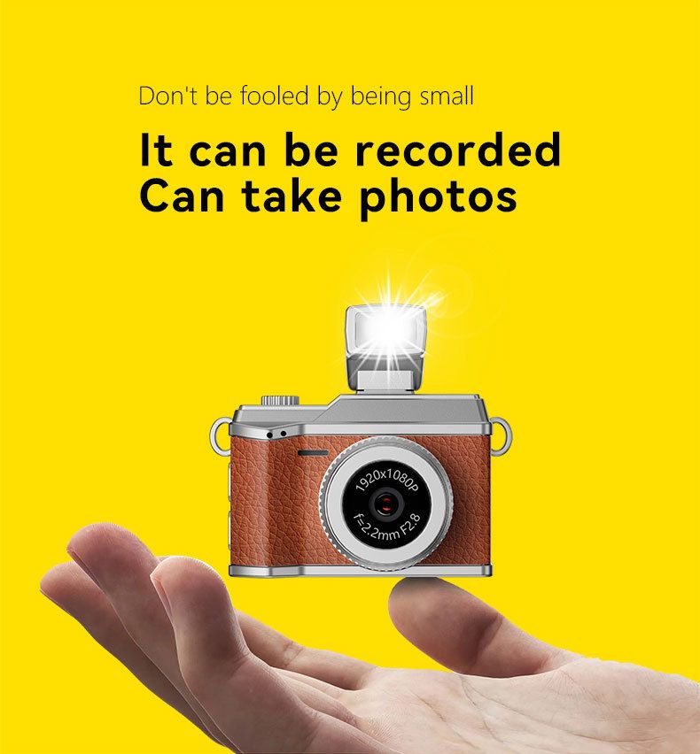 Compact Retro CCD Camera For Students - Mini Thumb-Sized Digital Camera With 0.96" HD Screen, 100MP, USB 2.0, TF Card Slot (Brown/Black/White/Green)_voghion.com