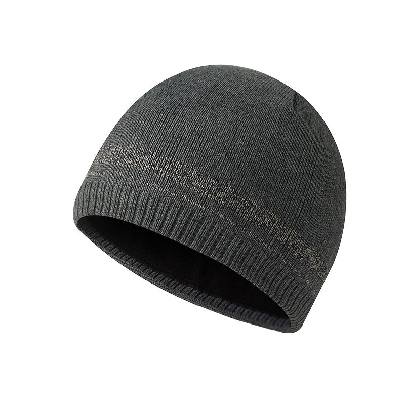 Plain Knit Winter Men's Wool Brimless Pullover Cold Hat Customizable_voghion.com