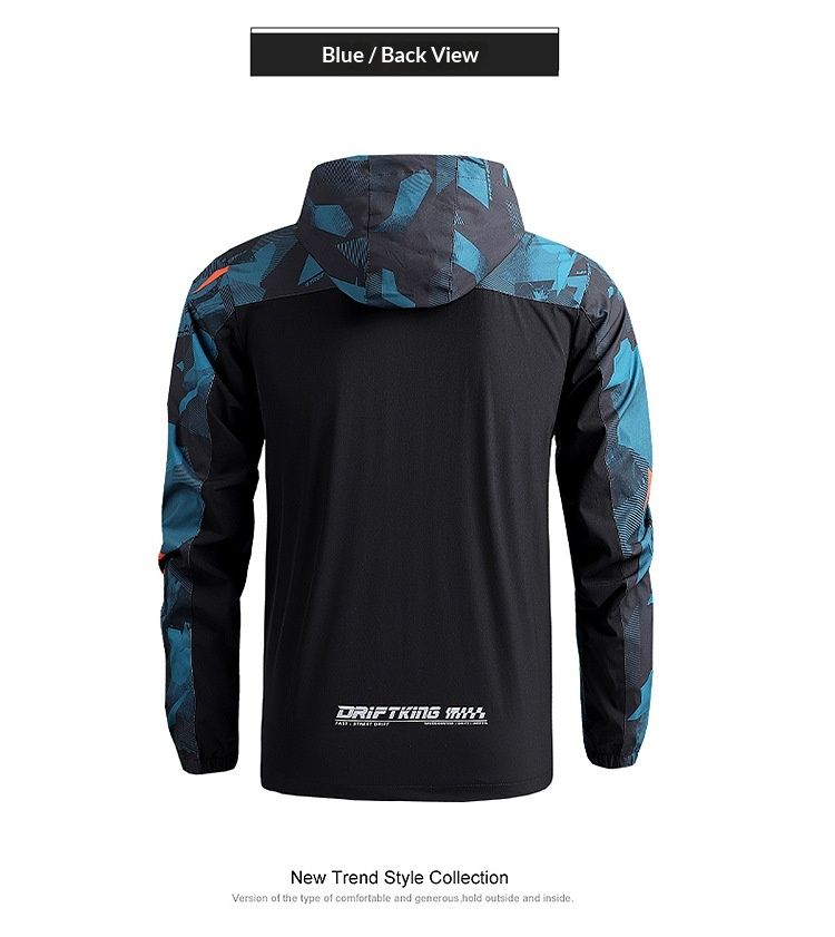 Pulse Sınır Ötesi Erkek İlkbahar ve Sonbahar Yürüyüş İnce Günlük Hızlı Kuruyan Rüzgar Geçirmez Açık Hava Sporları Kapüşonlu Ceket_voghion.com