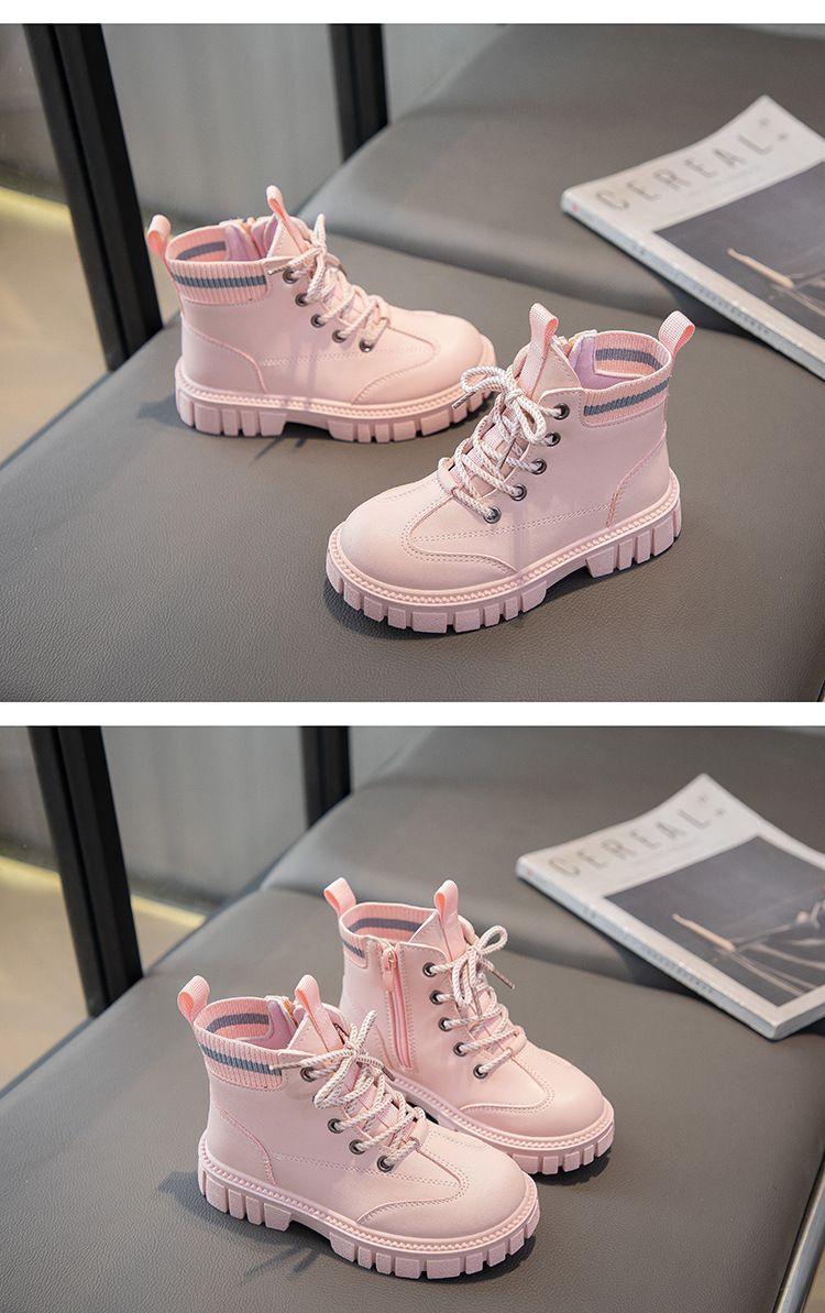 shoes Martin 2024 Spring and Autumn new stylish single Girls' British short Soft soled non slip children's leather boots_voghion.com